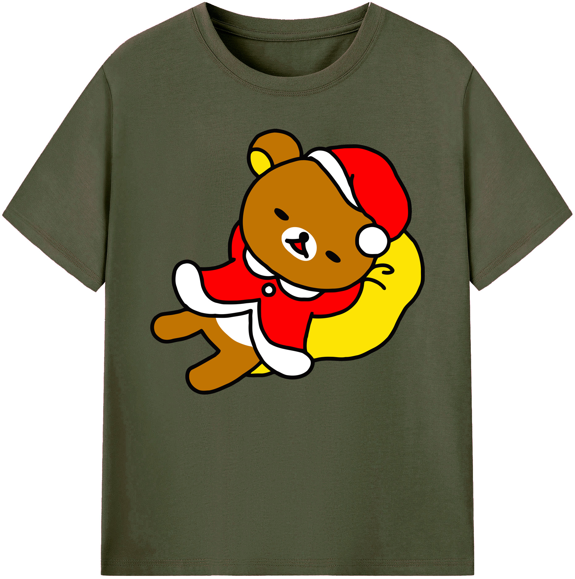 （画像用） リラックマ リラックマ キイロイトリ Rilakkuma Korilakkuma Kiiroitori 綿100％ メンズ半袖Tシャツ｜肌触りやわらか＆通気性